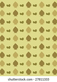 ilustración fondo de silueta de pollo con huevo de Pascua