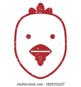  Illustration eines Hühners. abstempeln.