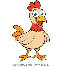 Illustration of a chicken in vector format