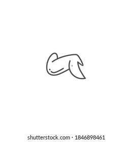 Illustration of Chicken Wing Outline Icon - Fast Food Icon Set Vector Illustration Design.