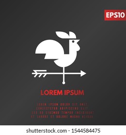 illustration of chiken flat logo