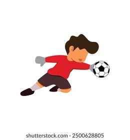 illustration of a child as a goalkeeper