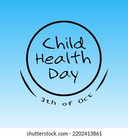 Illustration of Child Health Day commemoration in the United States. Perfect for labels, posters or banners