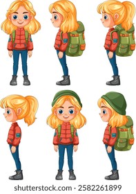 Illustration of a child ready for forest exploration