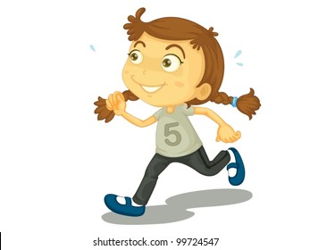 Illustration of a child running