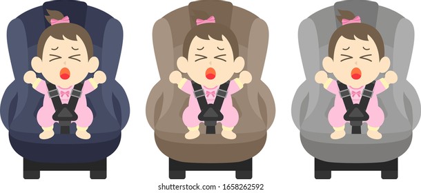 Illustration of child seat.
Illustration of baby items.