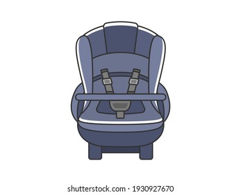 Illustration of a child seat seen from the front.