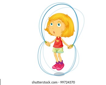 Ilustración de un niño que se salta