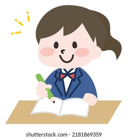Illustration eines studierenden Kindes