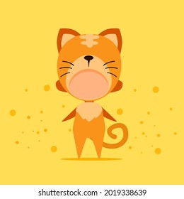 Illustration of a child wearing a cat costume vector art suitable for multiple purpose