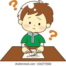 Illustration of a child who cannot understand