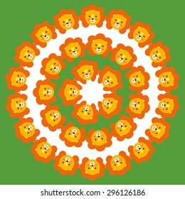 Illustration of childish pattern, vector.