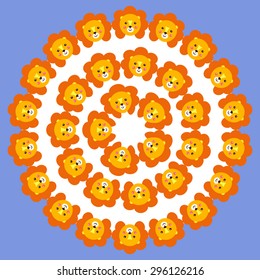 Illustration of childish pattern, vector.