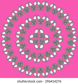Illustration of childish pattern, vector.