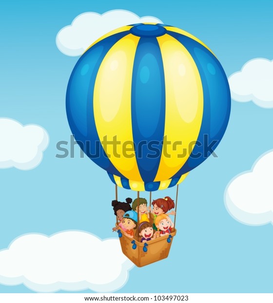 Illustration Children Balloon Stock Vector (Royalty Free) 103497023