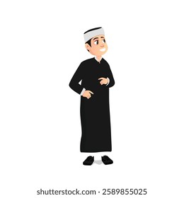 Illustration of children celebrating the month of Ramadan