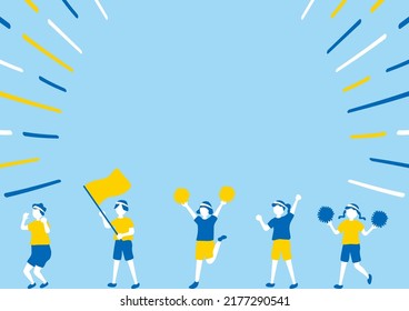 illustration of children cheer team