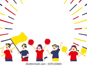 illustration of children cheer team