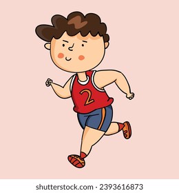 Ilustración de los niños que realizan actividades