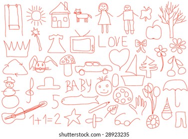 Illustration of children drawing
