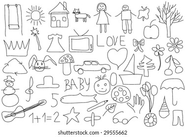 Illustration of children drawing