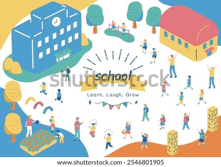 Similar – Image, Stock Photo Gating | boy in profile | be all ears.