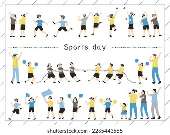 Illustration of children enjoying Sports Day
