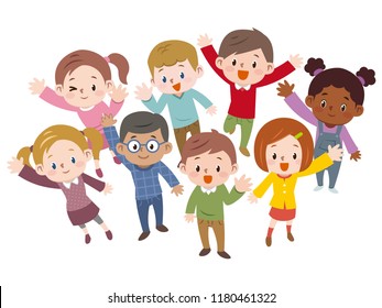 School children waving Images, Stock Photos & Vectors | Shutterstock