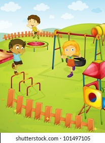 Illustration of children in the playground