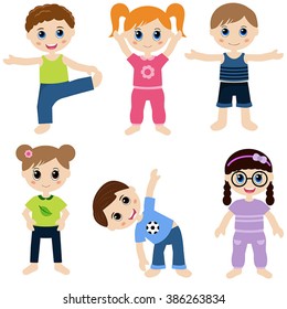 Illustration Children Playing Sports Stock Vector (Royalty Free ...