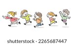 Illustration of children running well.