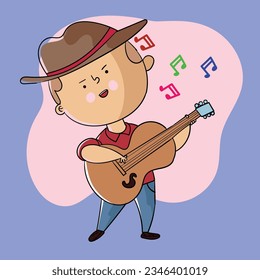 Ilustración de los niños en diversas actividades