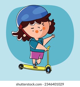 Illustration of children in various activities