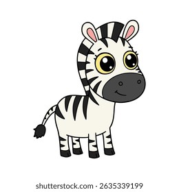 illustration of a children's drawing of a zebra