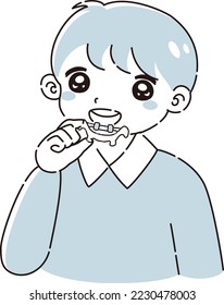 Illustration of children's orthodontic appliances