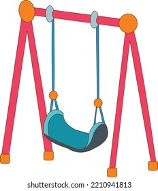 illustration of children's swing, children's swing is usually used to play swing and have fun