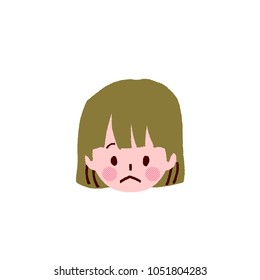 Illustration of a child's expression