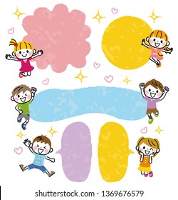 Illustration of a child's frame.