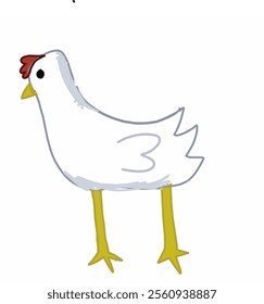 illustration of a child's hand drawing of a chicken