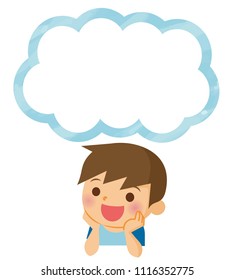 Illustration of a child's speech bubble.