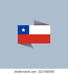 Ilustración de la plantilla de bandera de Chile