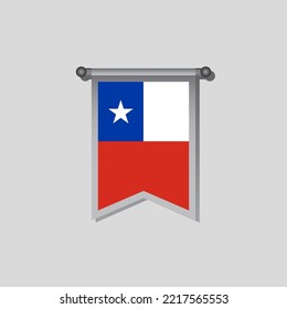 Illustration of Chile flag Template