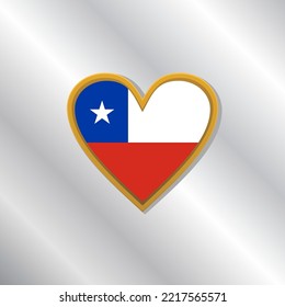 Illustration of Chile flag Template