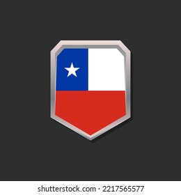 Illustration of Chile flag Template