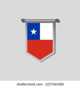 Illustration of Chile flag Template