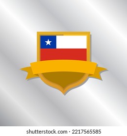 Illustration of Chile flag Template