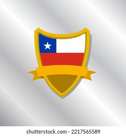 Illustration of Chile flag Template