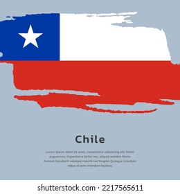 Illustration of Chile flag Template