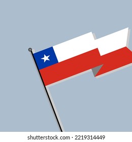 Illustration of Chile flag Template