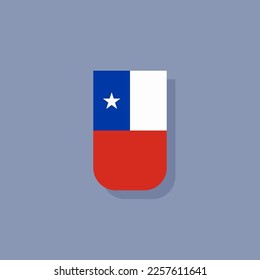 Illustration of Chile flag Template